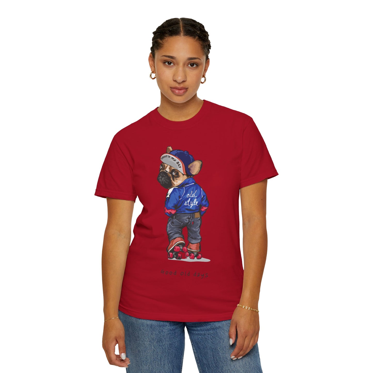 Retro Dog Roller Skating Unisex T-shirt - "Good Old Days"