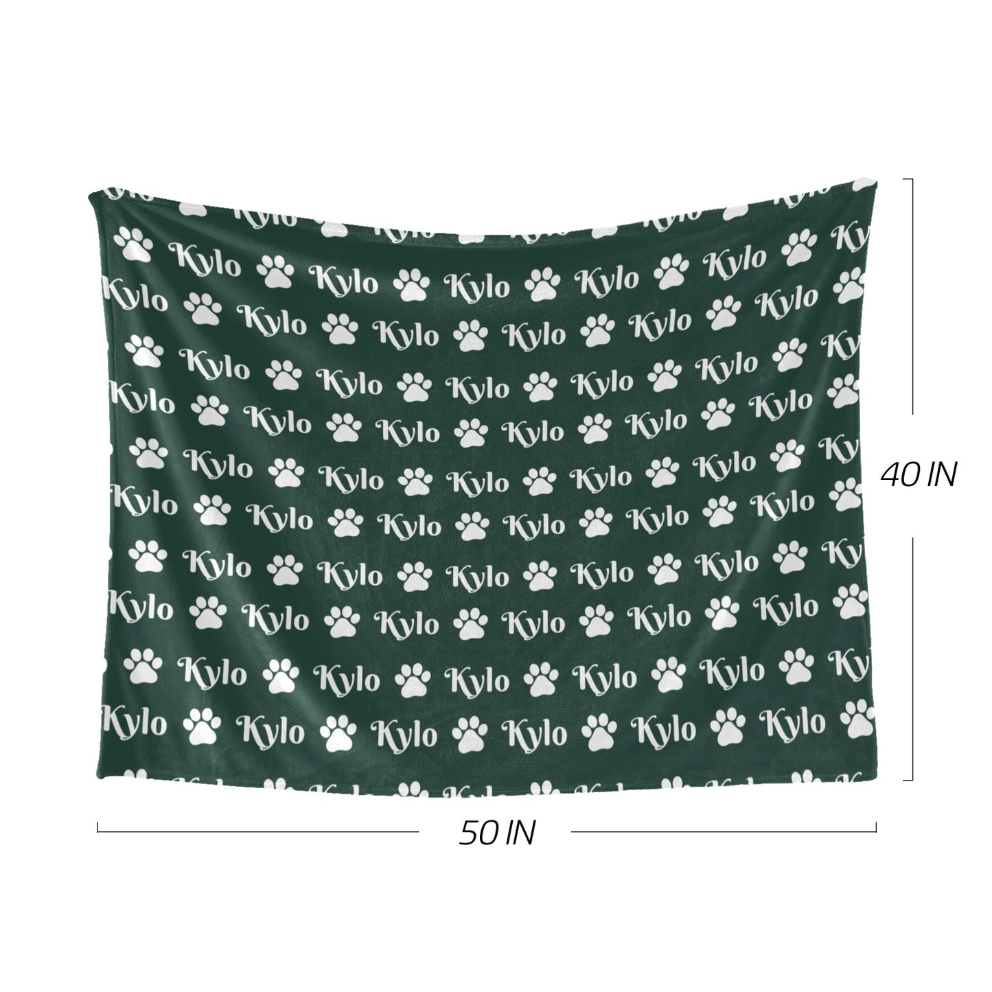 Pet Name Blanket with Personalization | Super-Soft Micro Fleece Blanket with Your Choice of Name and Color