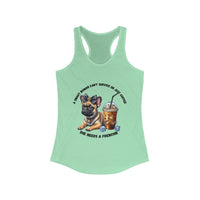 French Bulldog Coffee Lover Racerback Tank Top for Women