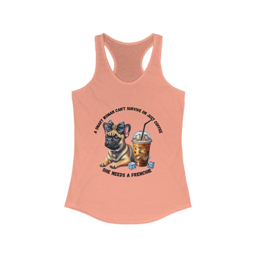 French Bulldog Coffee Lover Racerback Tank Top for Women