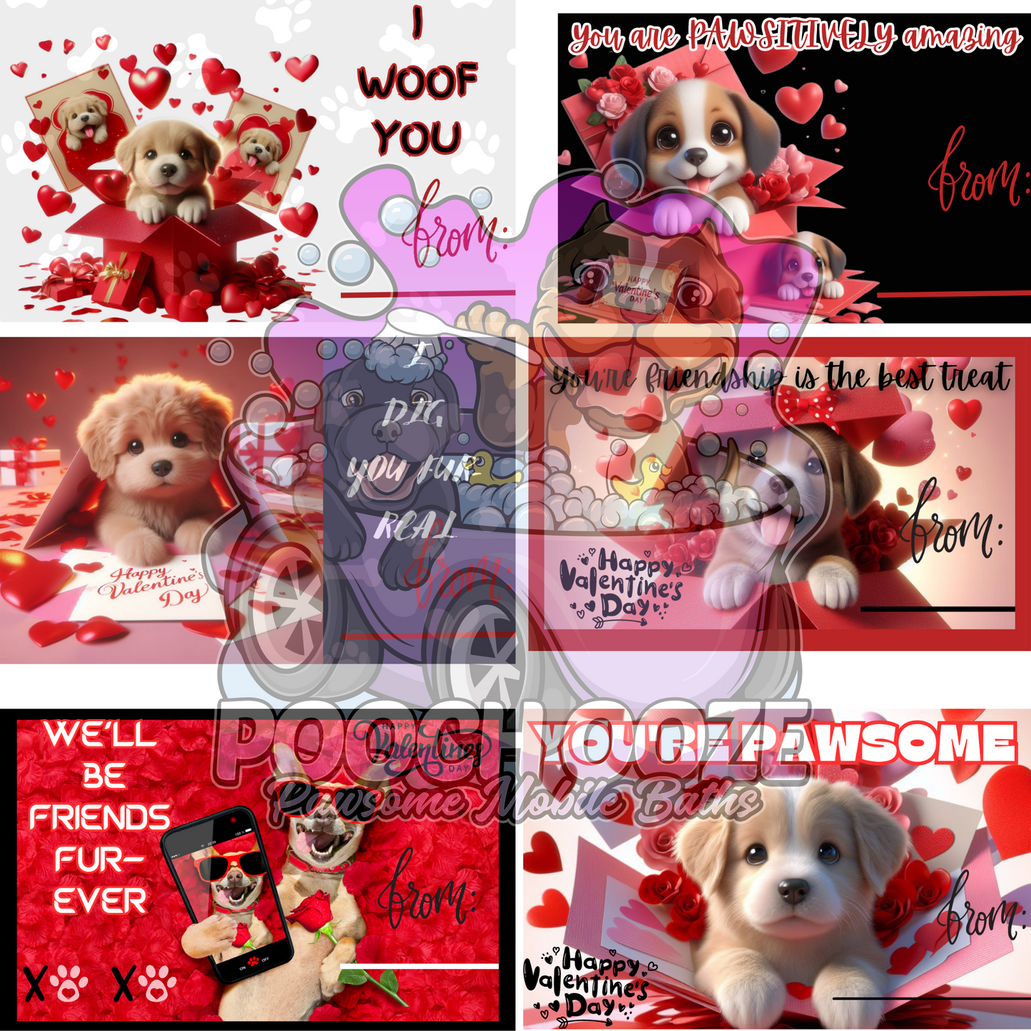 Puppy love vday cards
