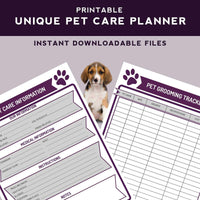 Unique Pet Care Planner (Quarterly) - Pooch Ooze