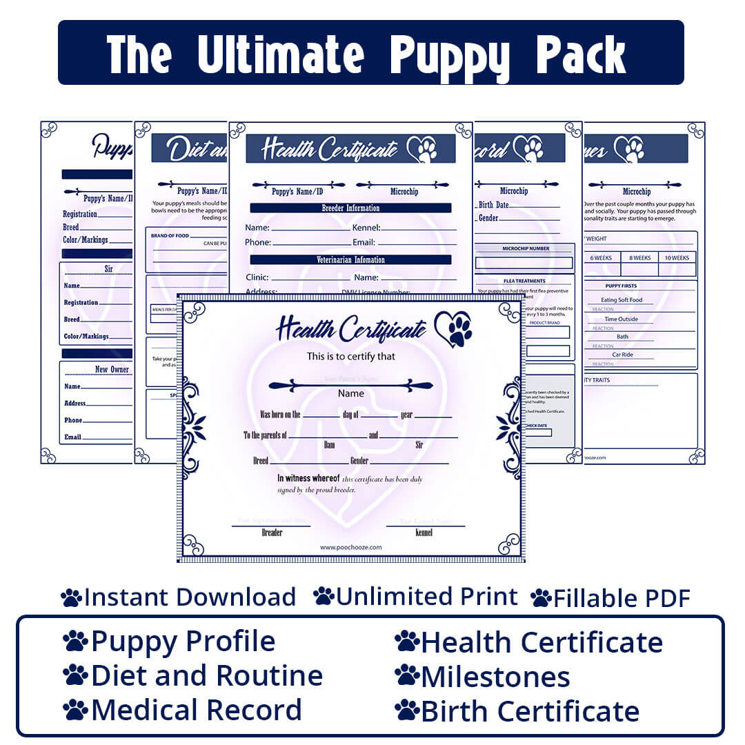 The Ultimate Puppy Pack, Printable, Fillable PDF, Digital Download